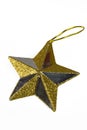 Golden star - christmas decoration Royalty Free Stock Photo