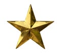 Golden star christmas decoration