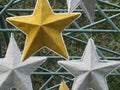 Golden star, christmas decoration Royalty Free Stock Photo