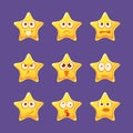 Golden Star Emoji Character Set