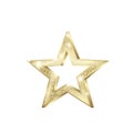 Golden star. Shiny Christmas decoration element. Gold Star with glitters. Vector illustration isolated on white background Royalty Free Stock Photo