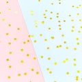 Golden star sprinkles on double pink and blue. Festive holiday b Royalty Free Stock Photo