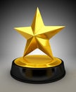 Golden star trophy