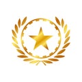 Golden Star Working Class Hero Symbol Logo Design