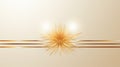 a golden starburst on a beige background Royalty Free Stock Photo