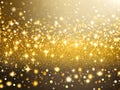 Golden Stardust - A Mesmerizing Display of Glistening Lights Against a Warm Golden Background