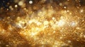 Golden Stardust: Shimmering Glitter Brilliance