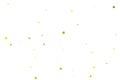 Golden Stars Design. Orange Texture Cosmos. Gold Confetti Poster. Yellow Falling Card Glitter Design. Celebration Banner. Starry C Royalty Free Stock Photo