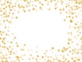 Golden stars glittery confetti vector background
