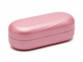 Pink Hard Shell Storage Case Isolated on White Background Royalty Free Stock Photo