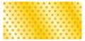 Golden stars pattern. Metallic gradient rectangle shape