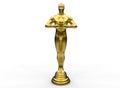 Golden statue award Royalty Free Stock Photo