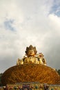 Golden statue of Buddha, Swayambhu Nath temple, Kathmandu, Nepal