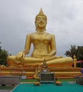 Golden Statue Of Buddha in Wat Phra Yai, The Big Buddha Temple At Royalty Free Stock Photo