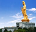 Golden statue of the Goddess of Mercy