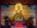 Statue of the Goddess of Mercy / Kwan Yin / Kuan Yin in a Taoist temple in Hainan, China Royalty Free Stock Photo