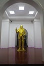 Golden statue inside Dr. Ambedkar Mani Mandapam in Puducherry, India