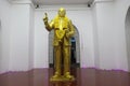 Golden statue inside Dr. Ambedkar Mani Mandapam in Puducherry, India