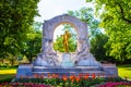 Golden statue of Johann Strauss, Vienna Royalty Free Stock Photo