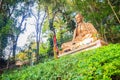 Golden statue of Kru Ba Sri Wichai, the most famous Buddhist monk of the Northern of Thailand at Wat Phra That Doi Suthep, Chiang Royalty Free Stock Photo