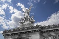 Golden statue of Liberty on the roof of the Opera Garnier, Paris, France Royalty Free Stock Photo