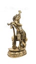 golden statue of lord krishna crafted with details, an avatar of vishnu Royalty Free Stock Photo