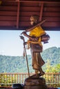 Golden statue of Phra Sivali, an arhat widely venerated among Theravada Buddhists. SÃÂ«vali is typically depicted standing upright