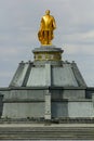 Golden Statue of Saparmurat Niyazov in Ten Years of Independence Park in Ashgabat, capital of Turkmenista