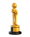 Golden Statuette Award Royalty Free Stock Photo
