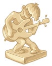 Golden statuette of the guitar player