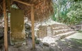 GOLDEN STREAM, BELIZE - Apr 29, 2019: Stela preserved at Nim Li Punit Mayan Ruins Site