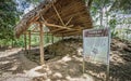 GOLDEN STREAM, BELIZE, BELIZE - Apr 29, 2019: Tomb at Nim Li Punit Mayan Ruins Site