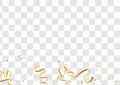 Golden Streamer Festive Vector Transparent