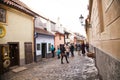 Golden Street in Hradcany,Prague, Czech Republic Royalty Free Stock Photo