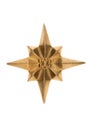 Golden stucco asterisk. Isolated Royalty Free Stock Photo