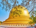 The golden stupa of Kaunghmudaw Pagoda, Sagaing, Myanmar