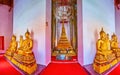 The Golden Stupa with relics in Phra Mondop shrine of Wat Mahathat temple, on April 23 in Bangkok, Thailand Royalty Free Stock Photo