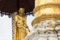 Golden stupa traditional temple architecture at shwedagon pagoda Yangon Myanmar south east asia Royalty Free Stock Photo