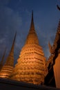 Golden Stupas in Bangkok Royalty Free Stock Photo