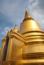 Golden Stupas at Grand Palace, Bangkok, Thailand Royalty Free Stock Photo