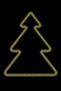 Golden stylized Christmas tree