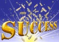 Golden success text. Royalty Free Stock Photo