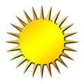 Golden Sun Icon Royalty Free Stock Photo