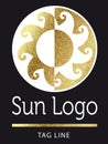 Golden sun logo