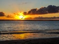 Sunsetting on beach, Point Chevalier, Auckland, New Zealand