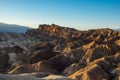 The Zabriskie Point in the sunset golden light.