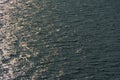 Golden sunlight reflected in a waves at sunset, dark contrast background seascape, top view, beautiful sea Royalty Free Stock Photo