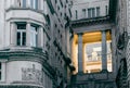 Golden Sunlight shining through Traditional English Stone Architecture in Regent Street, London