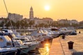 Golden sunrise at Split waterfront