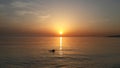 Golden sunset on the Black Sea Royalty Free Stock Photo